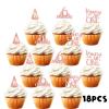 18pcs Pink Glitter 6 Months Dessert Cupcake Topper Cheer to 1/2 Way to One Theme Decor Supplies Baby Shower Boys Girls Happy Half Birthday Party Decorations view 3