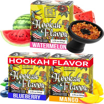 3 pcs Herbal Favors Bundle 1.7 oz Each - Blueberry Watermelon Mango