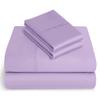 Luxury 100% Organic Cotton Sheets - 500 Thread Count Soft 4-Pc Full/Double Sheets Set, Cooling Sheets Up to 16 Deep Pocket, (Full/Double, Lavender Solid) view 1