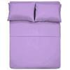 Luxury 100% Organic Cotton Sheets - 500 Thread Count Soft 4-Pc Full/Double Sheets Set, Cooling Sheets Up to 16 Deep Pocket, (Full/Double, Lavender Solid) view 2