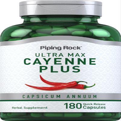 Piping Rock Cayenne Pepper Capsules | 180 Count