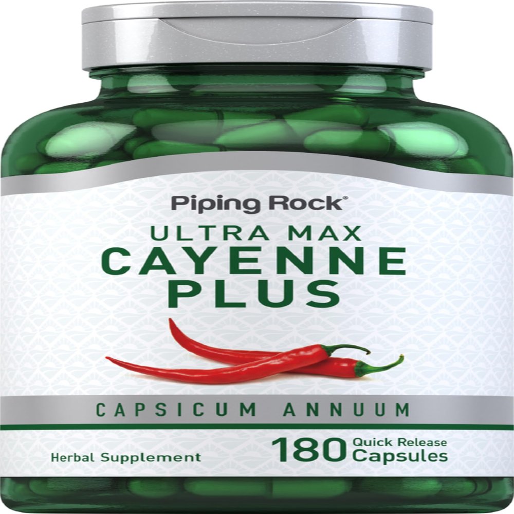 Piping Rock Cayenne Pepper Capsules | 180 Count