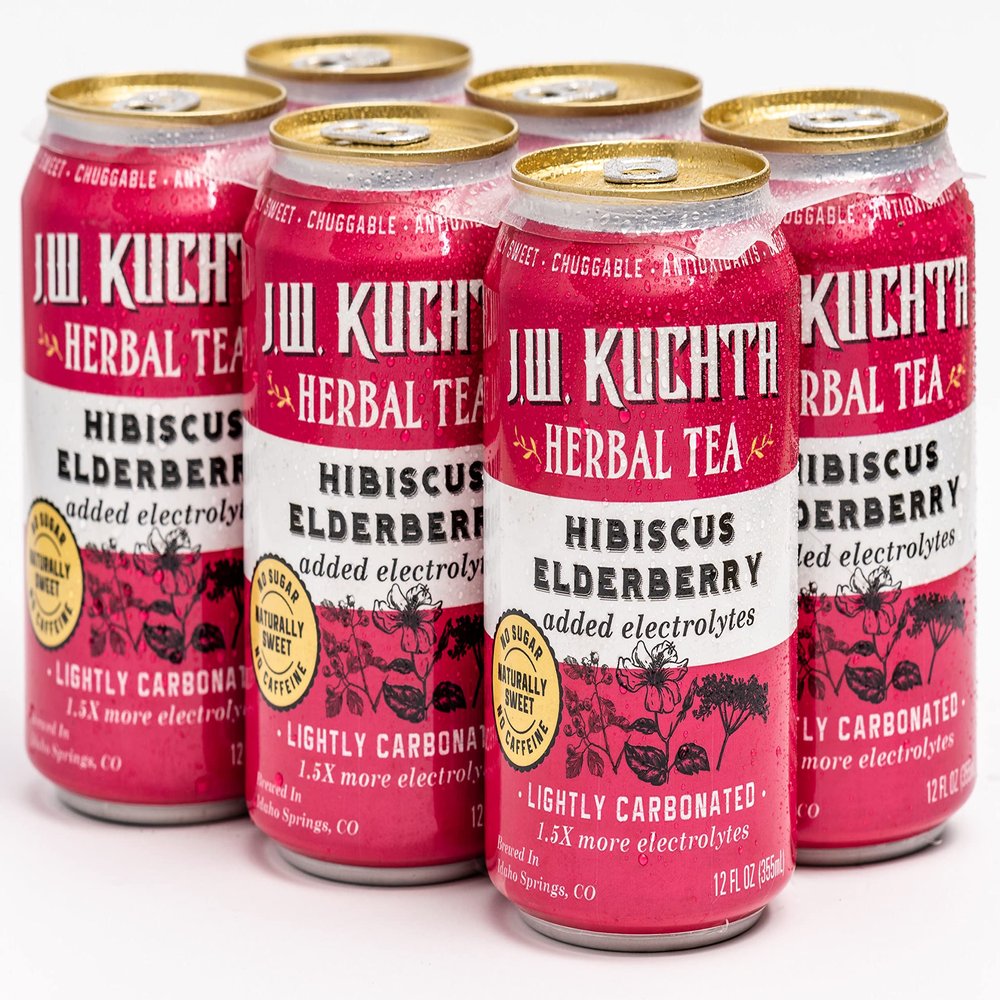 6 Pack Hibiscus Elderberry Herbal Tea