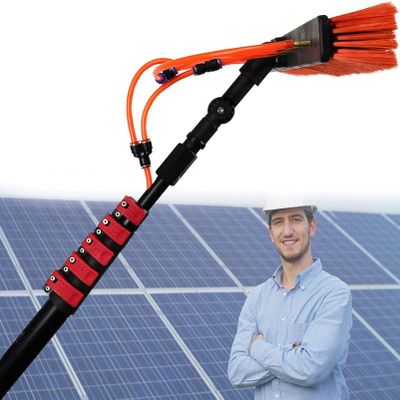 Water Fed Telescopic Brush, Window Cleaning Kit for Cleaning Window Solar Panels Cleaning and Washing Tool for Window Glass, Solar Panel ,12FT/3.6M