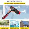 SHENUZ Water Fed Pole Kit, Water Fed Telescopic Brush, Extendable Cleaner Conservatory Roof, with 4-Hole Water Fed Brush Head for Window Glass, Solar Panel,30FT/9M view 4
