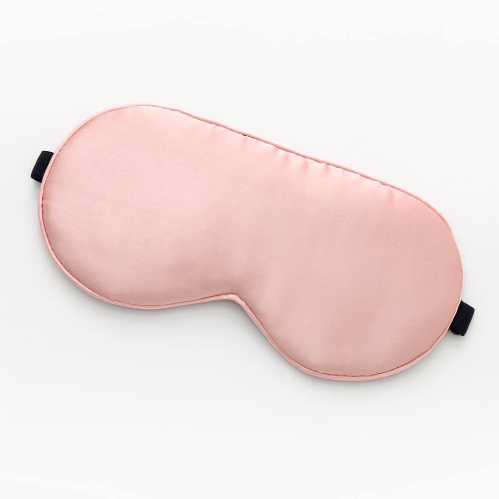 LUYILA Sleep Eye Mask for Men Women, Silk Sleep Mask, Super-Smooth & Soft Eye Mask with Adjustable Strap, 100% Perfect Blocks Light (Color : Pink)