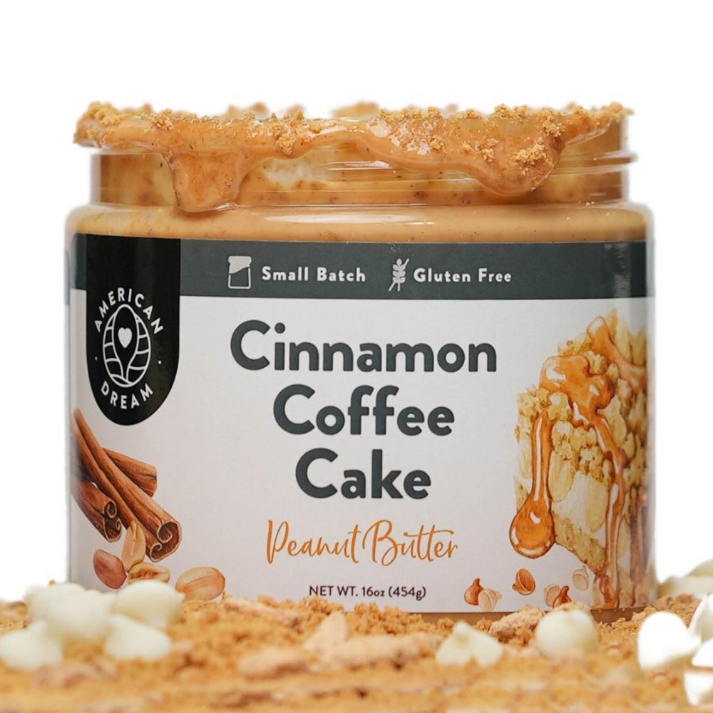 American Dream Nut Butter  Gluten-Free Cinnamon Coffee Cake Peanut Butter
