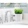 Denture Bath, Invisible Denture Case Designed As Artificial Eucalyptus Potted Plants, Denture Cup With Strainer For Retainer, Mouth Guard & Dentures, Perfect For Home Decoration view 4