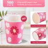 KGKTU 500 Pack 5oz Disposable Paper Cups, Colorful Small Mouthwash Cups for Parties, Picnics, Barbecues, Travel, Events view 2