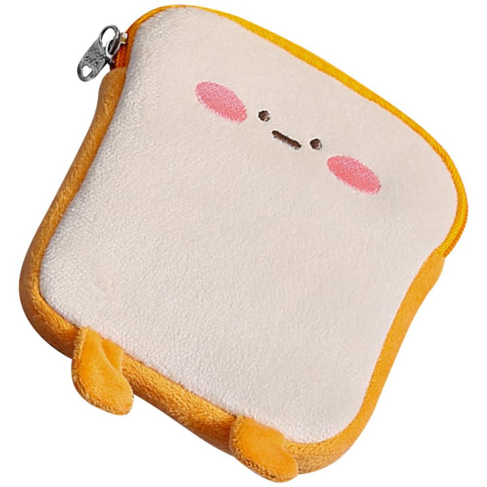 GLEAVI Lovely Cartoon Change Purse Wear-resistant Period Storage Bag for Daily Use Compact Napkin Pouch Convenient Zipper Design for Menstrual Pads and Small Essentials