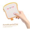 GLEAVI Lovely Cartoon Change Purse Wear-resistant Period Storage Bag for Daily Use Compact Napkin Pouch Convenient Zipper Design for Menstrual Pads and Small Essentials view 3