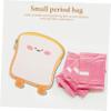 GLEAVI Lovely Cartoon Change Purse Wear-resistant Period Storage Bag for Daily Use Compact Napkin Pouch Convenient Zipper Design for Menstrual Pads and Small Essentials view 4