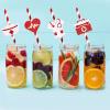 JOYMEMO 24 Pieces Nurse Party Favor Straws - Nurse Graduation Party Decorations Red, 2026 Congrats Nursing Decor, Medical RN Themed Foil Stamping Stripe Paper Straw for BSN LPN School Grad Party view 4