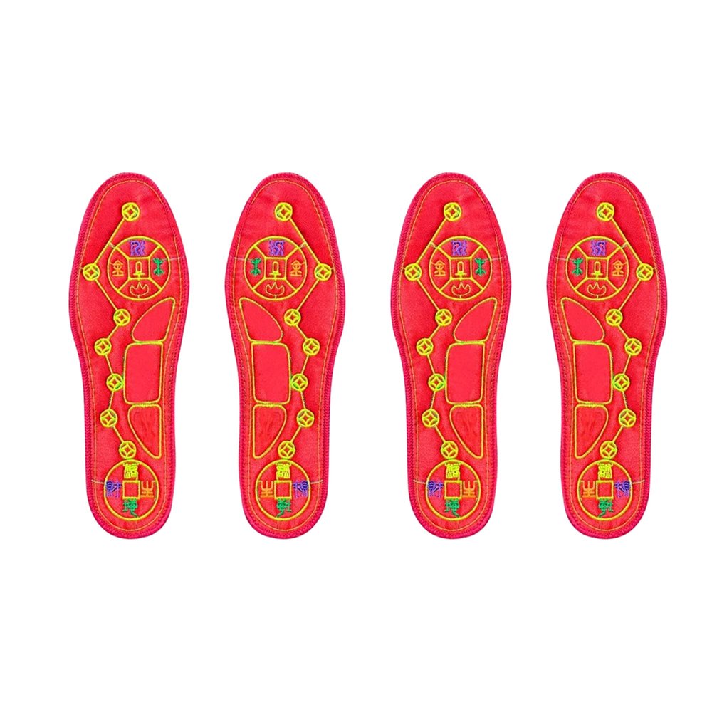 2/4Pair Feng Shui Seven Coins Insoles, Feng Shui Insoles for Men Women (2 Pair,EU45)