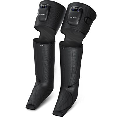 FIT KING Cordless Compression Boots Full Leg Compression Massager, Rechargeable Portable Foot and Calf Massager for Circulation, Pain Relief & Fast Recovery, No External Long Hoses | Xmas Gift