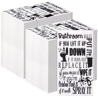 200 Pcs Bathroom Disposable Napkins Guest Paper Towels Bathroom Rules Etiquette Disposable Hand Towels for Room Wedding Birthday Anniversary Supplies