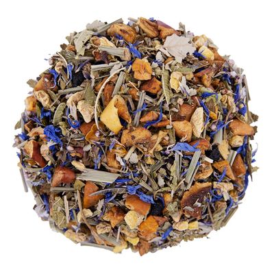 The Whistling Kettle Ginger Blueberry Tea - Sweet Spicy Organic Premium Herbal Tea