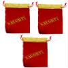 K-Kraft Christmas You've Been Naughty Velvet Stocking Gift Bags (3-Pack / 9 x 14 inches) view 1