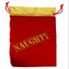 K-Kraft Christmas You've Been Naughty Velvet Stocking Gift Bags (3-Pack / 9 x 14 inches) view 4
