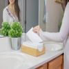 50 Paper Towels Cloth-Like Hand Tissue Paper Napkins, Disposable Hand Towels for Bathroom Guests, Disposable Face Towel for Guest, Washcloths or Dinner Napkin, Made in USA, White view 4