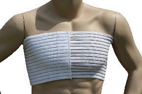 Alpha Medical Elasto-Fit Adjustable Breast and Chest Compression Wrap  Premium Support and Comfort for Post-Surgical Recovery. L0220 (Small ; Black)