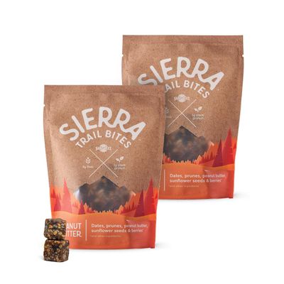Sunsweet Sierra Trail Bites Snack Pack - Fruit & Nut Trail Mix Bites - 3g of Plant Based Protein, Natural Energy Boost - Made with Dates and Prunes, Nuts & Seeds - Peanut Butter, 5oz x 2 Pack