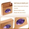PINKXHY 100 PCS Mini Kraft Paper Box with Window Round Soap Packaging Boxes Craft Cardboard Present Container for Homemade Soap Favor Treat Bakery Candy, 3.8 x 2.8 x 1.2 Inch (Brown) view 3