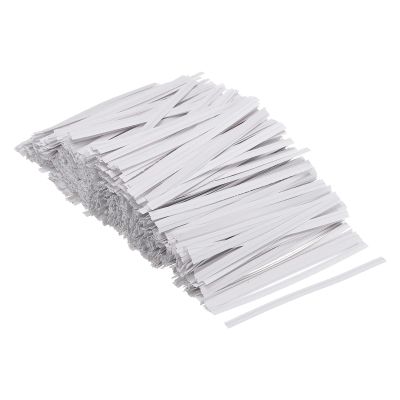 PATIKIL Twist Ties 3" Paper Closure Tie for Party Tying Gift Bags, Candy, Bread, Arts Crafts White Pack of 500