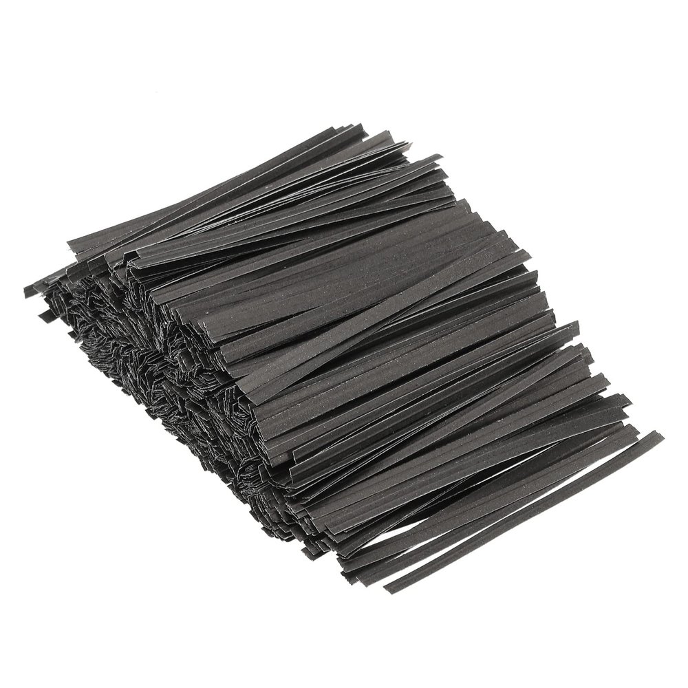 PATIKIL Twist Ties 3" Paper Closure Tie for Party Tying Gift Bags, Candy, Bread, Arts Crafts Black Pack of 500