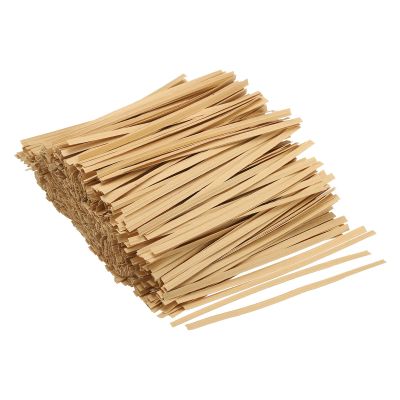 PATIKIL Twist Ties 4.7" Paper Closure Tie for Party Tying Gift Bags, Candy, Bread, Arts Crafts Brown Pack of 500