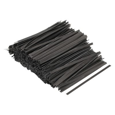 PATIKIL Twist Ties 4" Paper Closure Tie for Party Tying Gift Bags, Candy, Bread, Arts Crafts Black Pack of 500