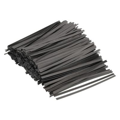 PATIKIL Twist Ties 4.7" Paper Closure Tie for Party Tying Gift Bags, Candy, Bread, Arts Crafts Black Pack of 500