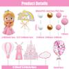 14pcs Princess Cake Topper, Castle Cake Decoration, Princess Birthday Party Supplies for Girl Kid Birthday view 2