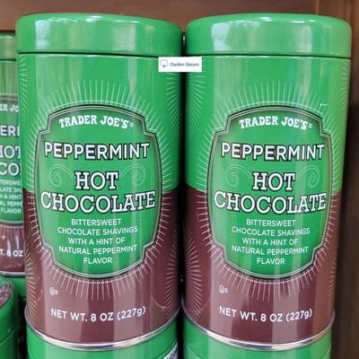 Trader Joe's Peppermint Hot Chocolate 8oz 227g (Two Tins)