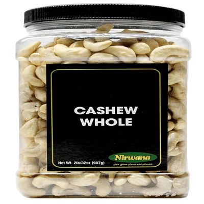 Raw Cashew  Premium Whole Nuts, Unsalted | Perfect for Snacks, Baking, and Dairy-Free Recipes | Keto-Friendly, High in Protein | 32 oz by Nirwana