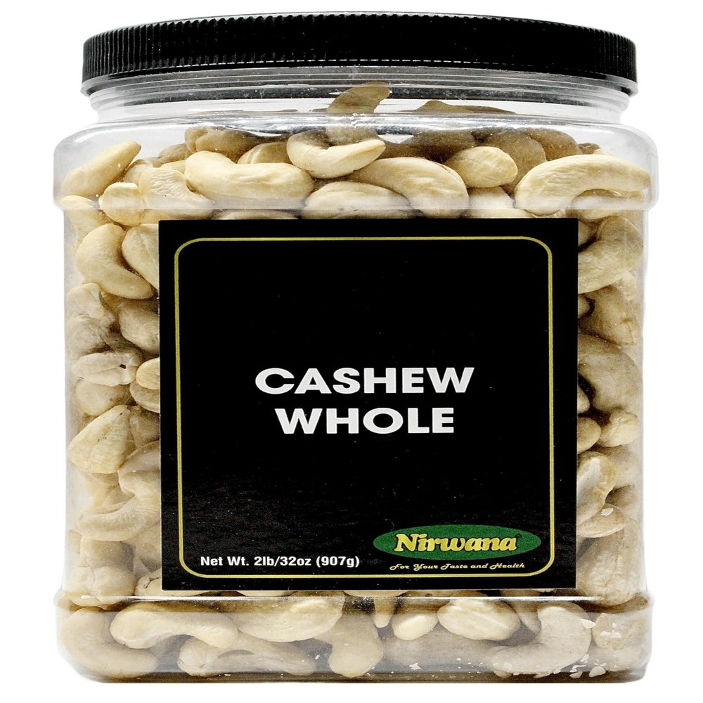 Raw Cashew  Premium Whole Nuts, Unsalted | Perfect for Snacks, Baking, and Dairy-Free Recipes | Keto-Friendly, High in Protein | 32 oz by Nirwana