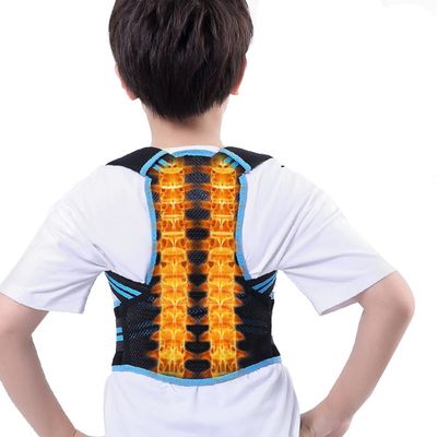 BRAGUE Children's Hunchback Corrector, Posture Corrector for Posture, Shoulder, Cervical Spondylosis, Scoliosis Back Support Frame for Students and Adolescents(Blue,X-Small)