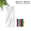 Seal Fresh Clear Cellophane Treat Bags With Holographic Laser Twist Ties 4"  4" x 9" (200 Count)  Cellophane Bags, Cookie Bags, Candy Bags view 3