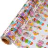 shareluck 100ft Easter Cellophane Wrap - Easter Cello Wrapping paper for Gift Baskets, Treat-Bunny & Eggs Cellophane. (100ft Long x 16 Wide) view 1
