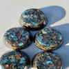 Blue Apatite Single Crystal Small Tower Buster Orgone Generator Energy Accumulator PERFECT GIFTING TOOL!!!! Made using Advance Harmonics Orgonite Many Beautiful Ingredients! (Blue Apatite) view 2