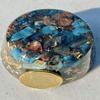 Blue Apatite Single Crystal Small Tower Buster Orgone Generator Energy Accumulator PERFECT GIFTING TOOL!!!! Made using Advance Harmonics Orgonite Many Beautiful Ingredients! (Blue Apatite) view 4