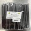 Black Straws with individually wrapperd.100pcs/ pack, Length 10.5 in, Extra Wide & Fat, Black, 0.5" Diameter view 1