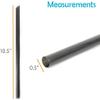 Black Straws with individually wrapperd.100pcs/ pack, Length 10.5 in, Extra Wide & Fat, Black, 0.5" Diameter view 2