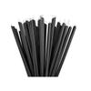 Black Straws with individually wrapperd.100pcs/ pack, Length 10.5 in, Extra Wide & Fat, Black, 0.5" Diameter view 4