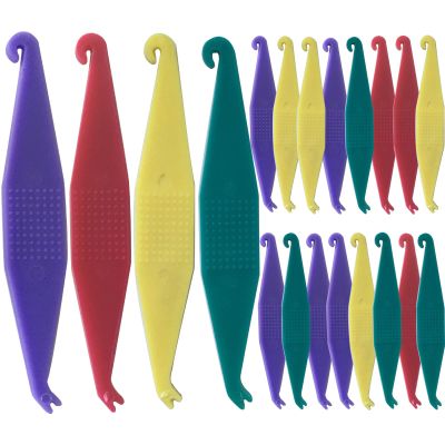 20 Pack Dental Elastic Rubber Bands Placers for Braces, Multi-color Braces Rubber Band Tool Disposable Plastic Orthodontic Elastic Placers