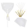 SHERCHPRY 1set Transparent Candy Wrapping Bags Lollipop Sticks and Metallic Ties for Birthday Parties Weddings and Celebrations Set view 1