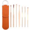 LUYILA 7Pcs Ear Wax Removal Set, Stainless Ear Cleaner Wax Removal Tool, Earpick Sticks Earwax Remover Curette Ear Pick Cleaning Ear Cleanser Spoon (Color : Rose Gold) view 1