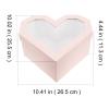 Zerodeko Heart Shape Box Valentine Day Floral Packaging Box with Clear Window Craftsmanship for Roses for Love and Romance view 2