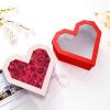 Zerodeko Heart Shape Box Valentine Day Floral Packaging Box with Clear Window Craftsmanship for Roses for Love and Romance view 4