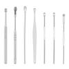 LUYILA 7Pcs Ear Wax Removal Set, Stainless Ear Cleaner Wax Removal Tool, Earpick Sticks Earwax Remover Curette Ear Pick Cleaning Ear Cleanser Spoon (Color : Silver) view 1